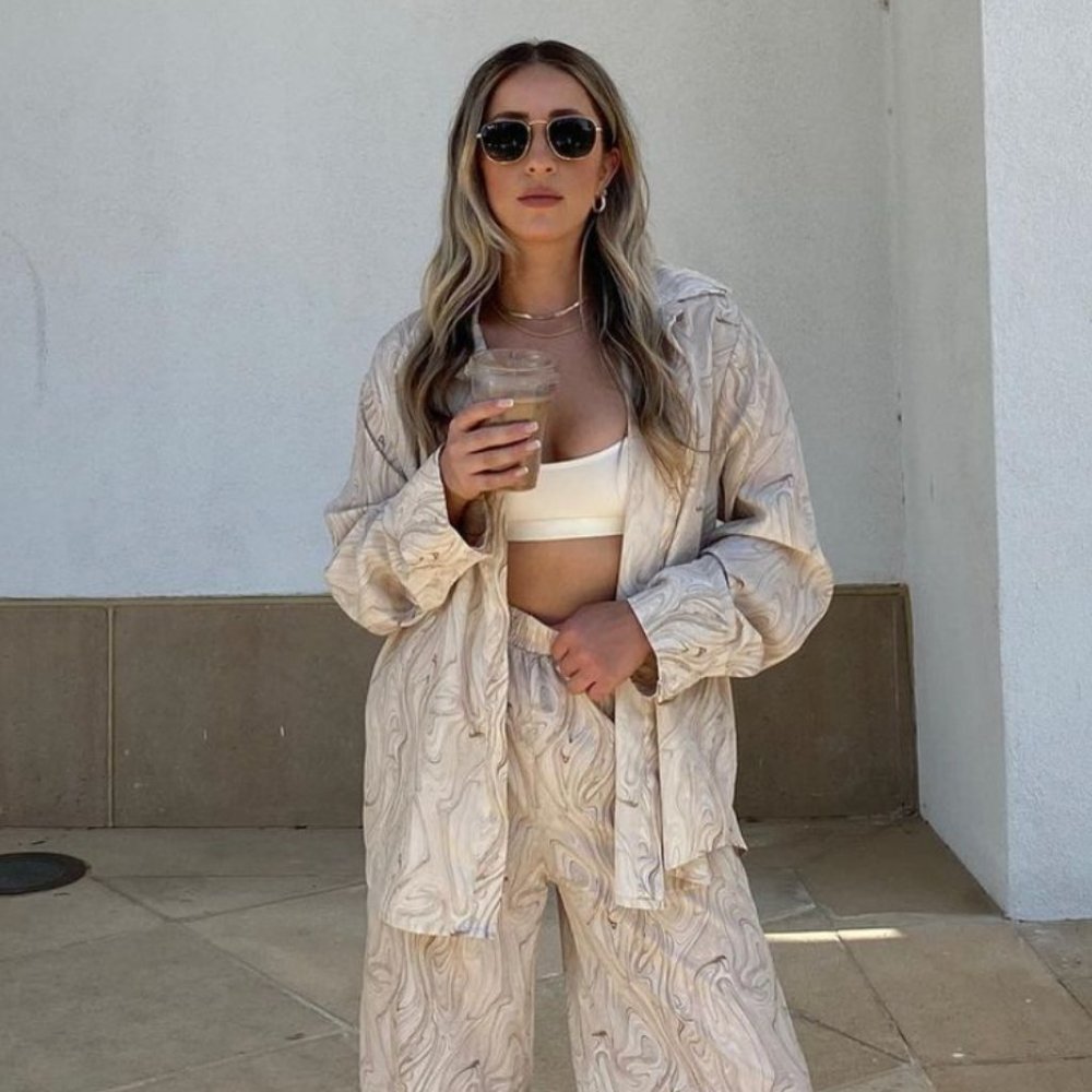 Marble Oversized Button Down